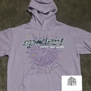 Purple Spider Graphic Hoodie